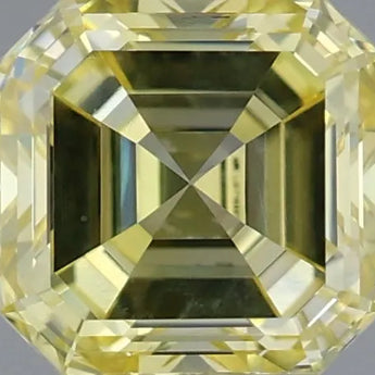 0.73ct Asscher Lab Grown Diamond (Colour Fancy Intense Yellow, Clarity VS1, IGI Certified)