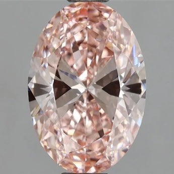 1.54ct Oval Lab Grown Diamond (Colour Fancy Vivid Pink, Clarity VS2, IGI Certified)