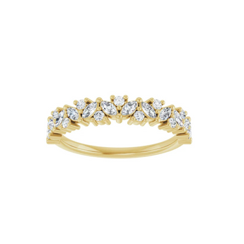marquise and round cluster ring