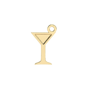 Martini Glass Charm | 10k Yellow Gold