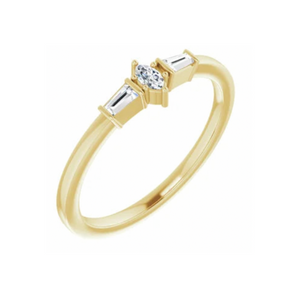 Marquise and Baguette Diamond Ring