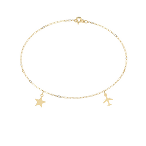 Build Your Own Two Charm Bracelet | 10k Yellow Gold