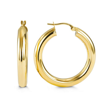 bold yellow gold hoops