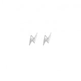 white gold lightning bolt stud