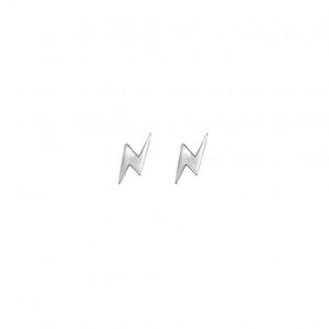 white gold lightning bolt stud