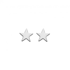 white gold star studs