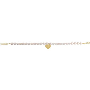 Engraveable Pearl Bracelet | 14k Yellow Gold