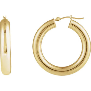 6mm Medium Bold Hoops