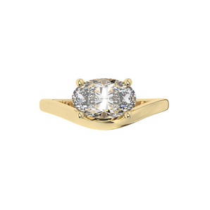 Floating Oval Wave Ring