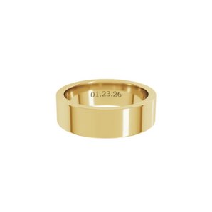 6mm Men's Light Comfort Flat Wedding Band