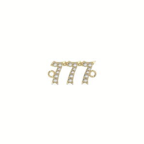 777 Angel Number Pave Necklace