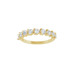 Heart Diamond Partial Eternity Ring