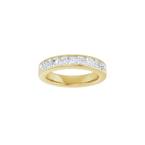 Princess Cut Channel Set Half Eternity Ring