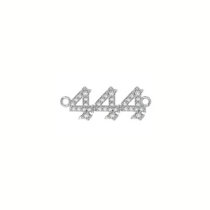 444 Angel Number Pave Necklace