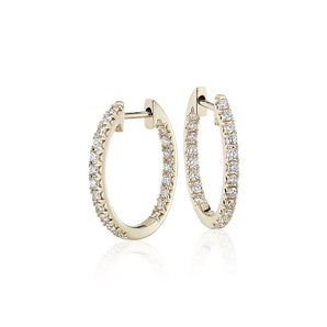 Inside Out Diamond Hoop Earrings