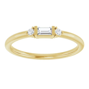 Stackable Diamond Baguette Ring