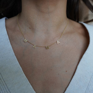Letter Mama Necklace | Sterling Silver