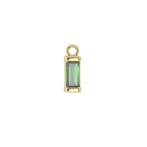 Serena's Emerald Baguette Charm | 14k Yellow Gold