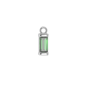 Serena's Emerald Baguette Charm | Sterling Silver
