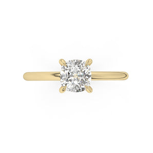 Classic Cushion Cut Solitaire Engagement Ring