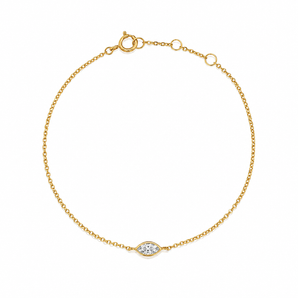 Marquise Bezel Set CZ Bracelet