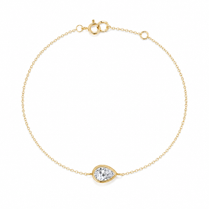 Bezel Solitaire Bracelet | Pear