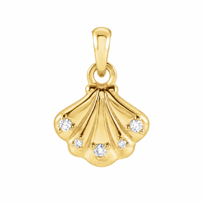 Seashell Diamond Pendant