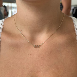 222 Angel Number Pave Necklace
