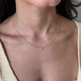 serif initial necklace