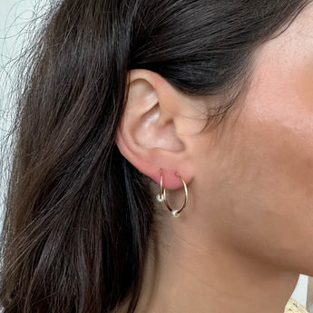 pearl hoop earring