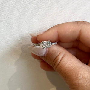 1.40ctw Princess Cut Engagement Ring