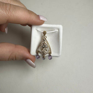 Purple Amethyst Chandelier Pendant