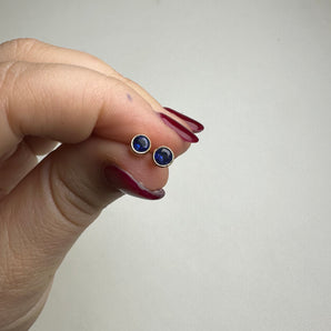 Blue Sapphire Stud Earrings