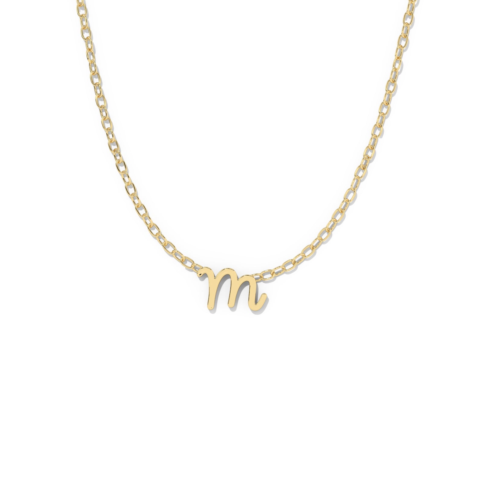 Script Initial Necklace | Dainty Diamond Initial Jewelry