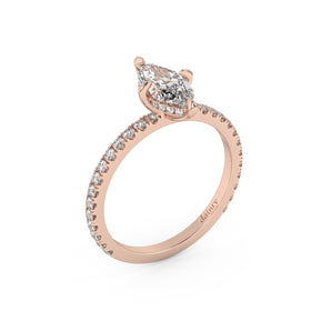 The Signature Pave Hidden Halo | Marquise