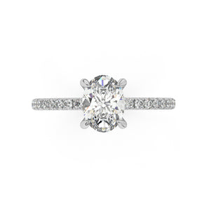 The Signature Pave Hidden Halo | Oval