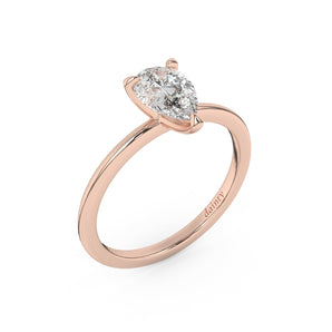 Classic Pear Cut Solitaire Engagement Ring