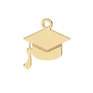 Graduation Hat Charm | 10k Yellow Gold