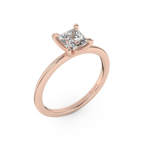 Classic Princess Cut Solitaire Engagement Ring