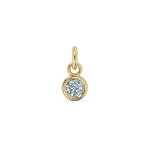 March Birthstone Charm | 10k Yellow Gold