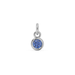 September Birthstone Charm | Sterling Silver