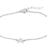 sterling silver initial bracelet