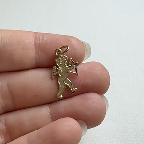 Gold Cupid Charm
