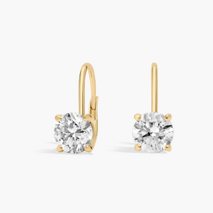 Round Lever Back Earrings