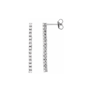 Lab Created Diamond Tennis Earrings