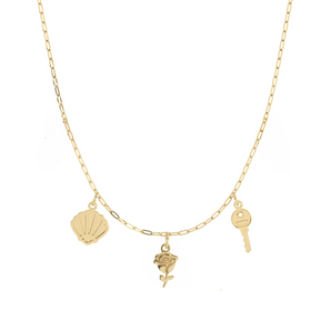 Build Your Own Three Charm Necklace | 10k Yellow Gold