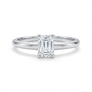 .47ctw Natural Emerald Diamond Vintage Solitaire Setting