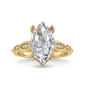3.5ctw Lab Created Hexagonal Diamond Vintage Setting