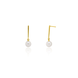 Pearl Bar Stud Earrings