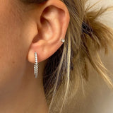 white gold diamond hoops